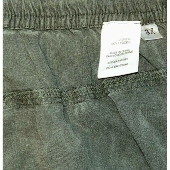 Side Stitch Womens 3x Plus Green Lyocell Joggers‎ Pants Cropped - Picture 6 of 6